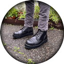 VST 12 Eyelet Zip Boot (Black) 